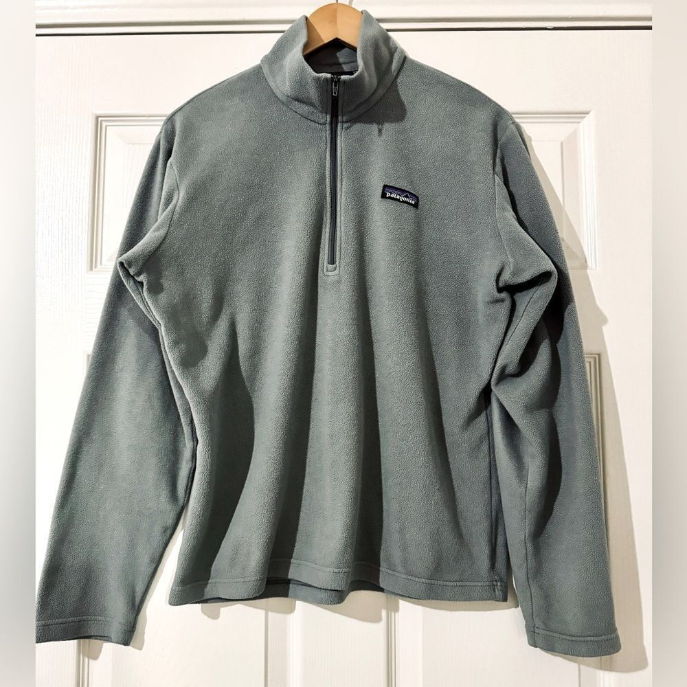 Patagonia Pullover Mens Medium Synchilla 1/4 Zip Lightweight Gray Sz Small